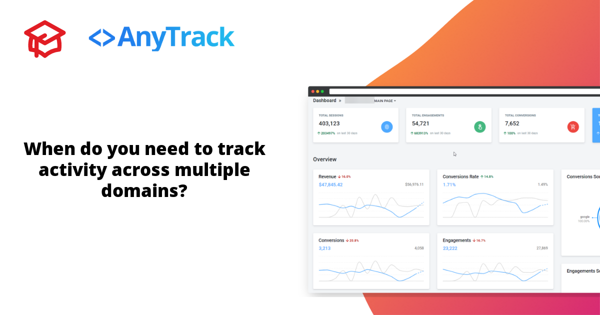 When do you need to track activity across multiple domains?